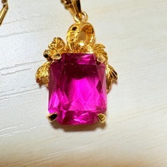 18K 色石 ゴールド ネックレスの画像