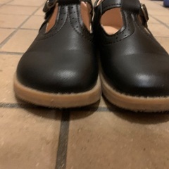 18cm SHEIN シーイン ブラック バレエシューズ ローファー 女の子 キッズ靴 子どもの画像