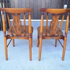 ダイニングチェア　2脚　汚れあり　ぐらつきなし　②の画像