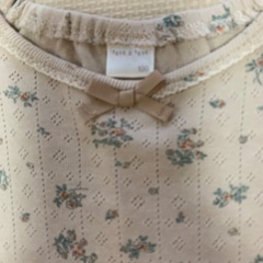美品 100 テータテート 花柄セットアップ 長袖Tシャツ レギンス パジャマ 女の子 女児 キッズ 子どもの画像