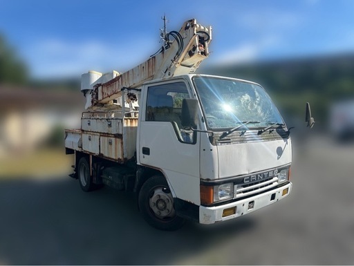 平成5年式　FE 315BN改　キャンター　貿易用　エンジン4D32 高所作業車　難あり　実働　書類あり