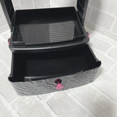 化粧品収納ボックス 3段 大容量 引き出し コスメ収納 浴室 化粧台 洗面所 収納ボックス 化粧品 収納 整理簡単 小物入れ 多機能 コスメボックス ブラック 幅27×奥行21×高さ33cmの画像