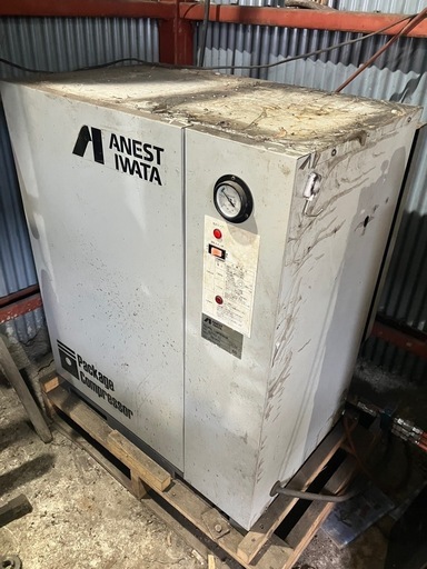 (引取り希望) アネスト岩田 ANEST IWATA コンプレッサー CLP15EF-8.5 WK3489 200V エアーコンプレッサー