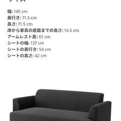 IKEAヘムリングビー2人がけソファの画像