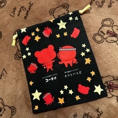 コープ　コーすけ　オクトパス君　巾着ポーチ 赤の画像