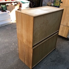 桐タンス 総桐 2段重ね 引き出し6杯 取手金具が取れてるため格安❗️95cm×44cm×高さ114cmの画像