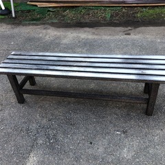アルミ縁台 アルミベンチ ガーデンベンチ 150cm×36cm×高さ40cm 表面塗装剥げてます 格安❗️の画像