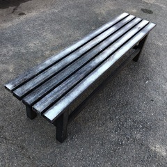 アルミ縁台 アルミベンチ ガーデンベンチ 150cm×36cm×高さ40cm 表面塗装剥げてます 格安❗️の画像