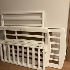 【カトージ】ベビーベッド　ハイタイプミニベビーベッド パンジー（ホワイト） 品番02035　KATOJIの画像