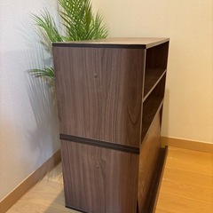 【美品】ニトリ　木目調収納棚（幅61×高さ65cm）の画像