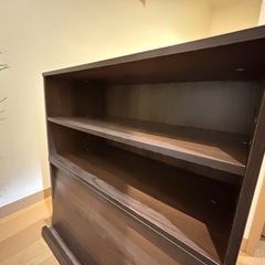 【美品】ニトリ　木目調収納棚（幅61×高さ65cm）の画像