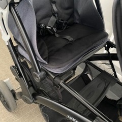 美品 
カトージ二人でゴーDXベビーカー、レインカバー付きの画像
