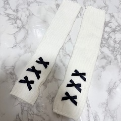 🤍ホワイト🎀アームウォーマーの画像