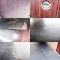 ビクター ガラス扉付きオーディオラック AVラック キャスター付 ブラウン 収納棚　飾り棚　ラック　音響機器　Victor キャビネット　273ZSの画像