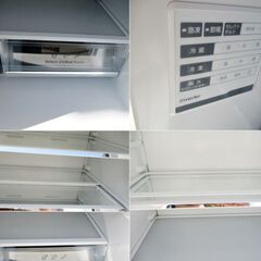 【 3ヵ月保証 】高年式　2022年製　ハイセンス　3ドア　冷蔵庫　HR-GC28E2W　動作良好　283L　ガラスホワイト　大容量　Hisense　184ZSの画像