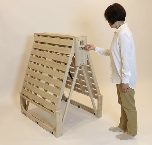桐製折りたたみ式ベッド 桐らくね プレミアム35