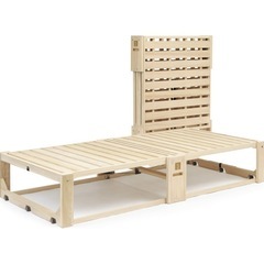 桐製折りたたみ式ベッド 桐らくね プレミアム35の画像