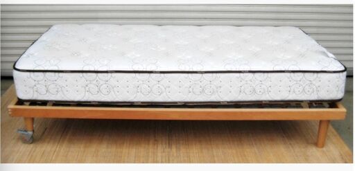 DORSAL シングルサイズ　ベッドフレーム　マットレス付き　キャスター付き　ウッドスプリング　イタリア製　ドルサル　217ZS