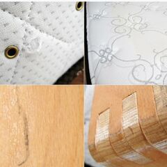 DORSAL シングルサイズ　ベッドフレーム　マットレス付き　キャスター付き　ウッドスプリング　イタリア製　ドルサル　217ZSの画像