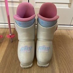 スキー3点セット　キッズ女の子　116cm 21-22cmの画像