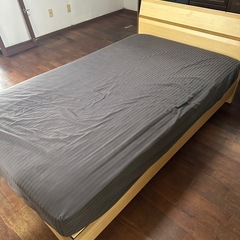 シングルベッド　フレームマットレス付きの画像