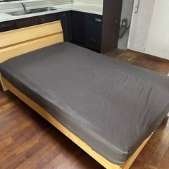 シングルベッド　フレームマットレス付きの画像