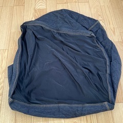 【カバーのみ】無印良品 体にフィットするソファ大 綿 デニムネイビーの画像
