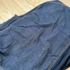 【カバーのみ】無印良品 体にフィットするソファ大 綿 デニムネイビーの画像