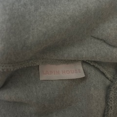LAPIN HOUSEグレー 花柄刺繍 フード付きパーカー120センチの画像