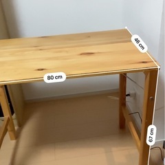 ウッド折り畳みテーブルの画像