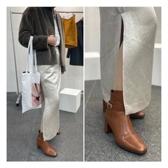 REGAL F83N BG 24cmブーツ リーガル レザー 茶ブラウン6cmヒールの画像