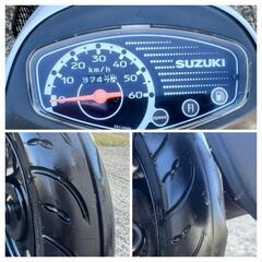 エンジンはとても良いです。スズキ レッツ4。バッテリーは新品です。フロントタイヤはほぼ新品です。燃料噴射システムです。の画像