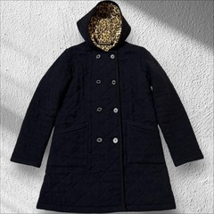 裏地レオパード柄 トラディショナルウェザーウェア フード付キルティングジャケットの画像