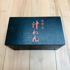 【会津塗り】漆器の汁椀 5客のセットの画像