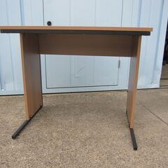 事務机　平デスク　木目　800ｘ600ｘ700　ワークデスクの画像