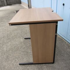 事務机　平デスク　木目　800ｘ600ｘ700　ワークデスクの画像