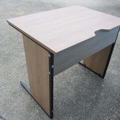 事務机　平デスク　木目　800ｘ600ｘ700　ワークデスクの画像