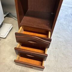 細身チェスト ダークブラウンの画像