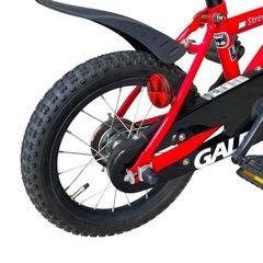 【補助輪つき】GALE 赤 キッズバイク 前カゴ付き ライト 付き 14インチの画像