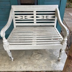 アンティーク調　木製ベンチの画像