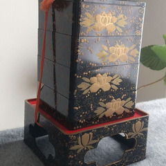 ヴィンテージ 雛人形 雛道具『お重箱・衣装袋・膳台』　昭和初期　レトロの画像