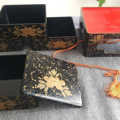 ヴィンテージ 雛人形 雛道具『お重箱・衣装袋・膳台』　昭和初期　レトロの画像