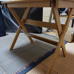 折りたたみ机　木製の画像