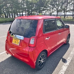 ホンダ　N-ONE  5万キロ　ドラレコ前後　車検付き　赤の画像