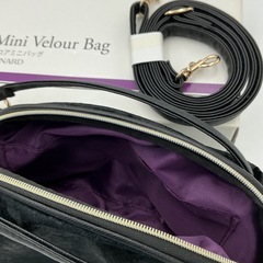 メナード　ノベルティ　ベロアミニバッグ　ショルダー紐付きの画像