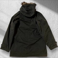 TAKEO KIKUCHI タケオキクチ ファー付きモッズコート 中綿ライナー ブラック系の画像