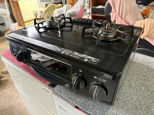 ショップ Rinnai 都市ガス用 ガステーブルRT31NHS-L ブラック 56cm 左