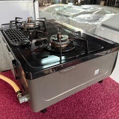 Rinnai 都市ガス用 ガステーブルRT31NHS-L ブラック 56cm 左強火 水あり片面焼きグリルの画像