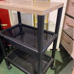 ウッドスタイルワゴン 引き出し付きの画像