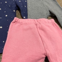 80cm UNIQLO レギンスパンツ 裏起毛の画像